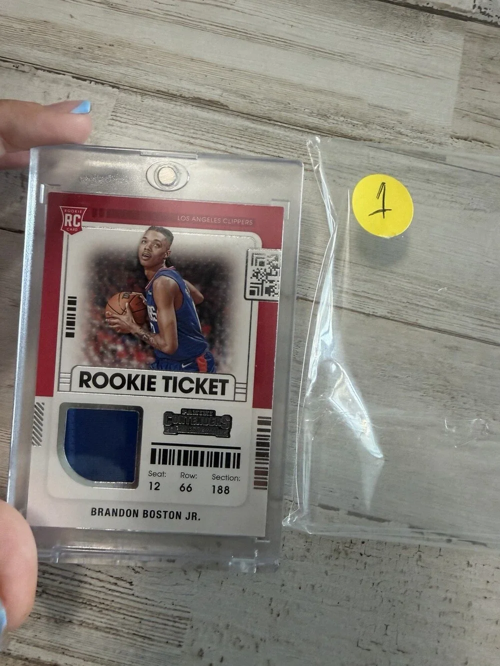 2021-22 Panini Contenders Brandon Boston Jr. Rookie Ticket Jersey Patch RC